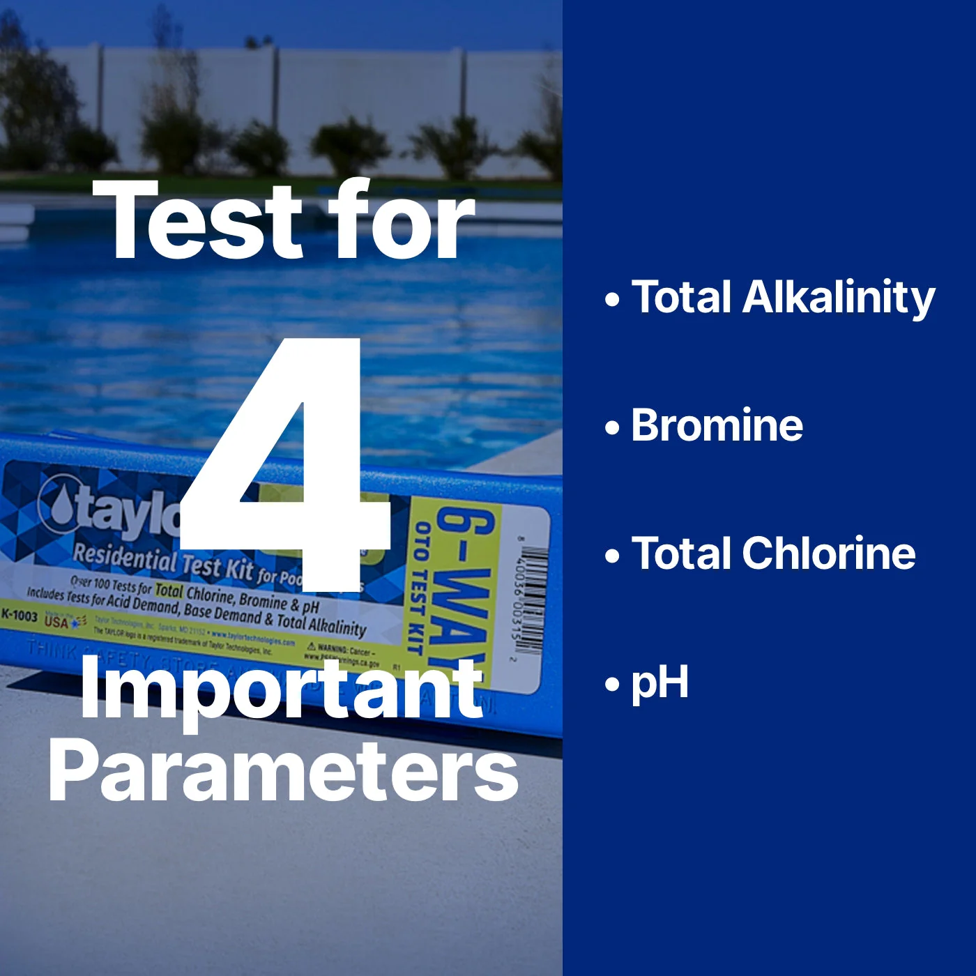 6-Way Test Kit for Total Chlorine, Bromine (OTO), pH (acid & base demand), Alkalinity - Image 6
