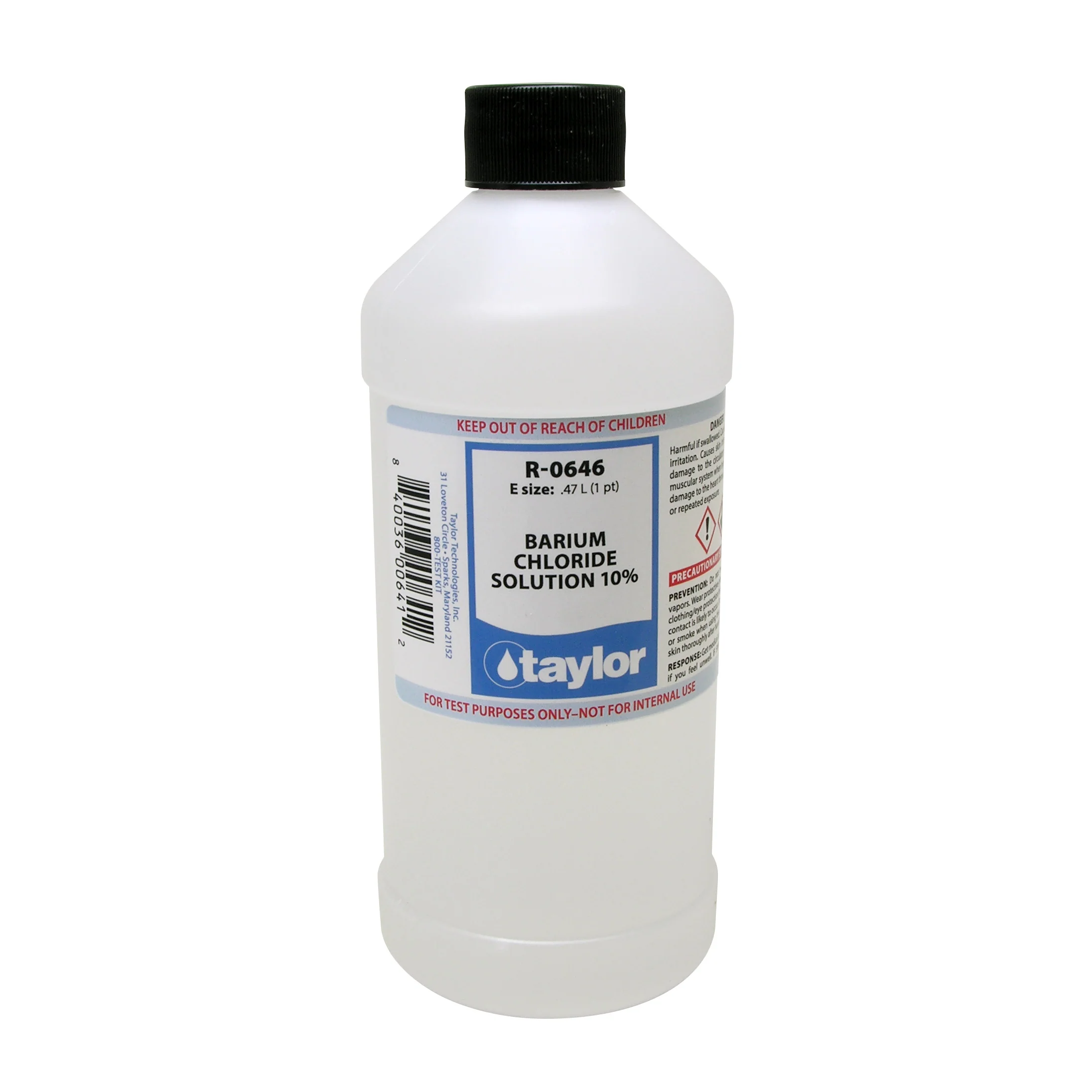 Barium Chloride Solution 10%, 16 oz