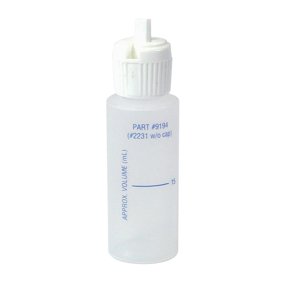 Bottle, Calibrated (15 mL), 1 oz w/ dispenser cap, plastic (for CYA)