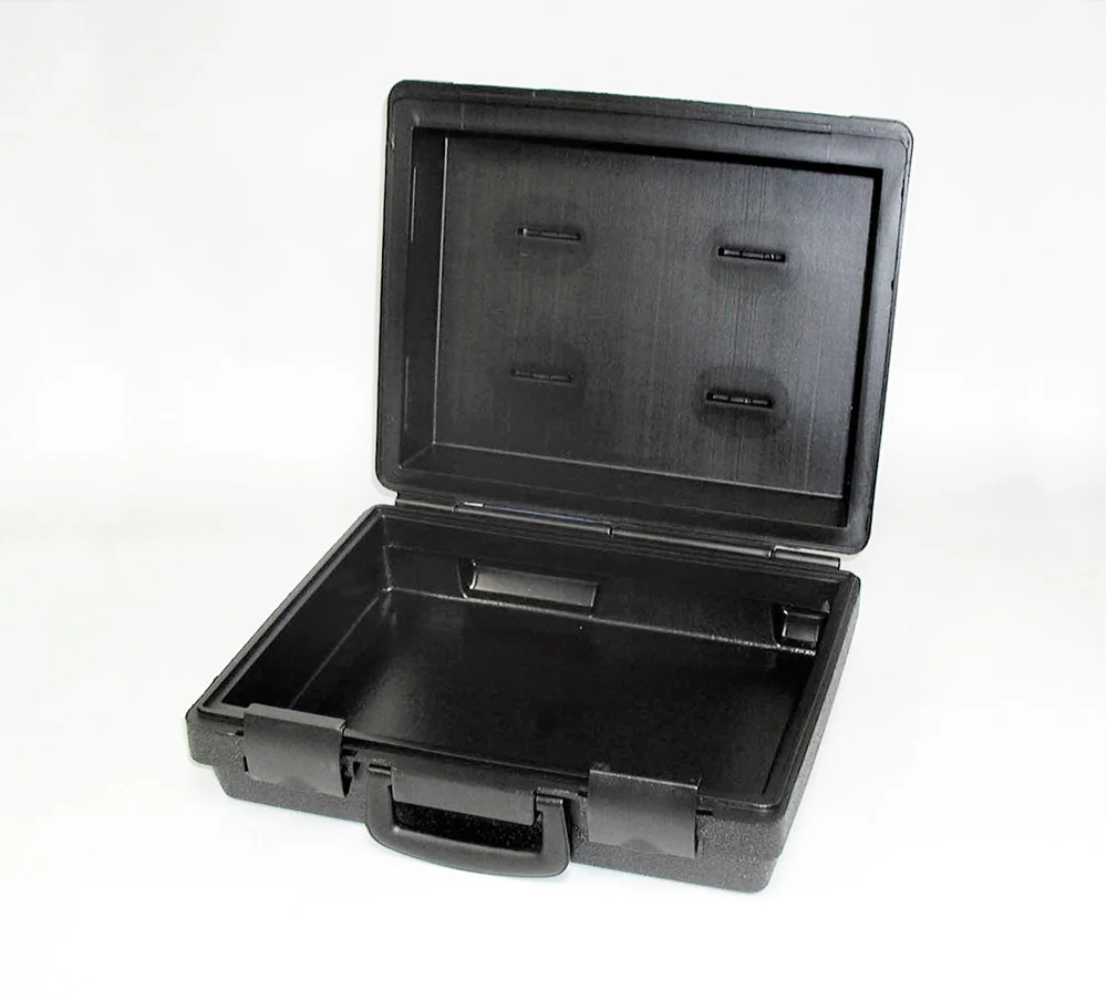 Case, Attaché, 15.5" w x 13.25" d x 5.5" h, plastic, black