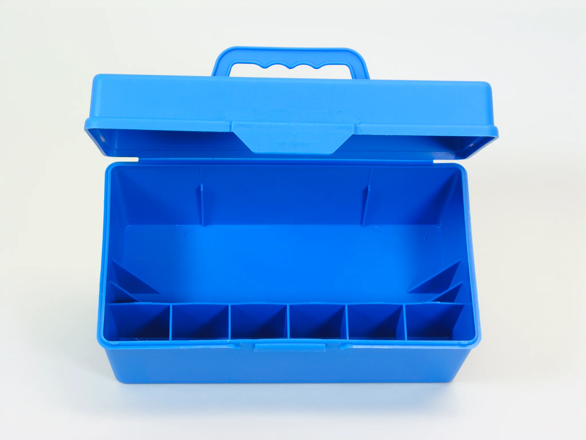 Case, Slide Comparator, Ribbed w/ compartments, fits 22 mL/60 mL bottles, 11"x6"x 5", plastic, blue