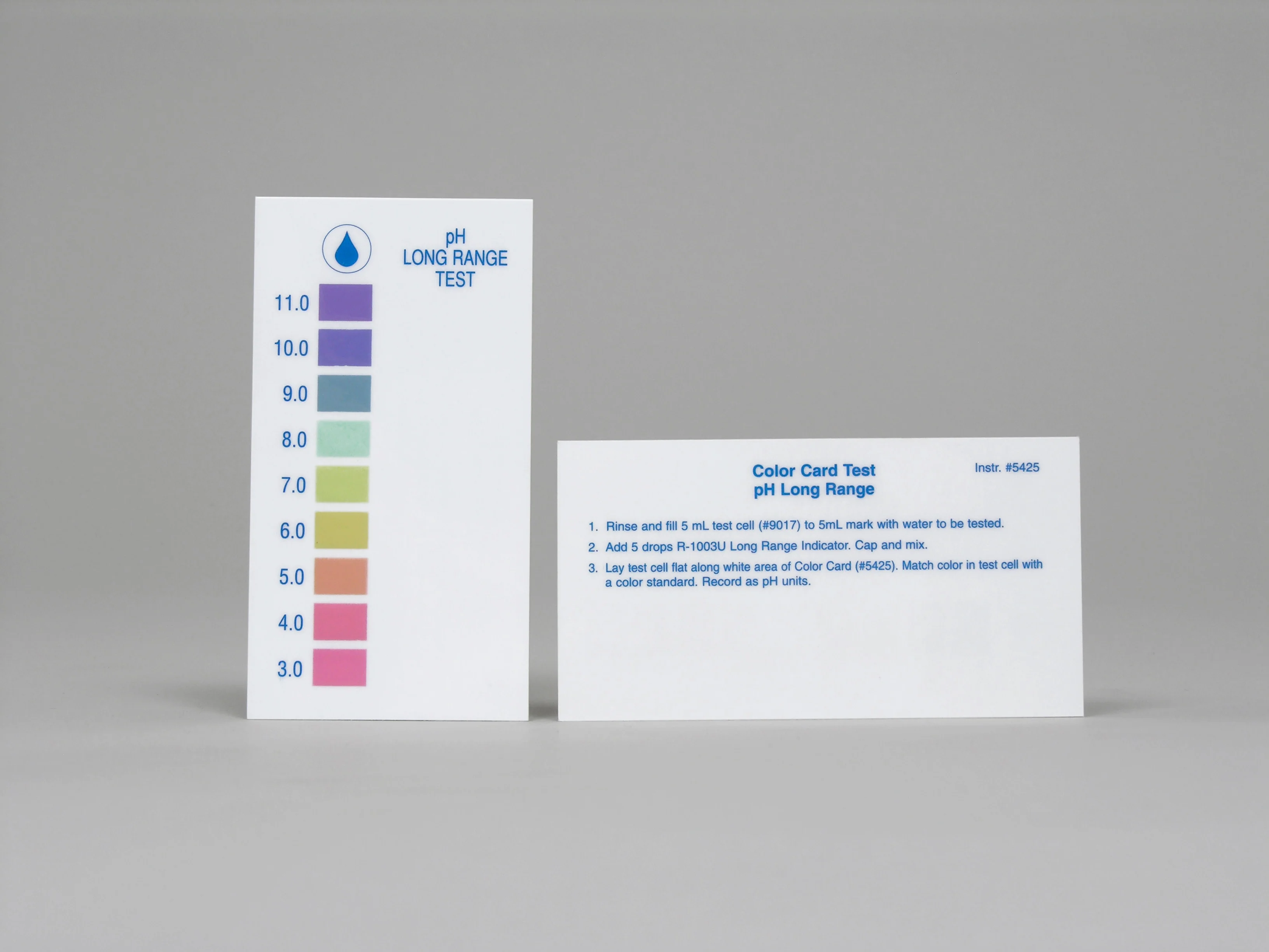 Instruction/Color Card for pH 3.0-11.0 - K-1501, K-1592, K-1615, K-1620, K-1645, K-1902, K-9017