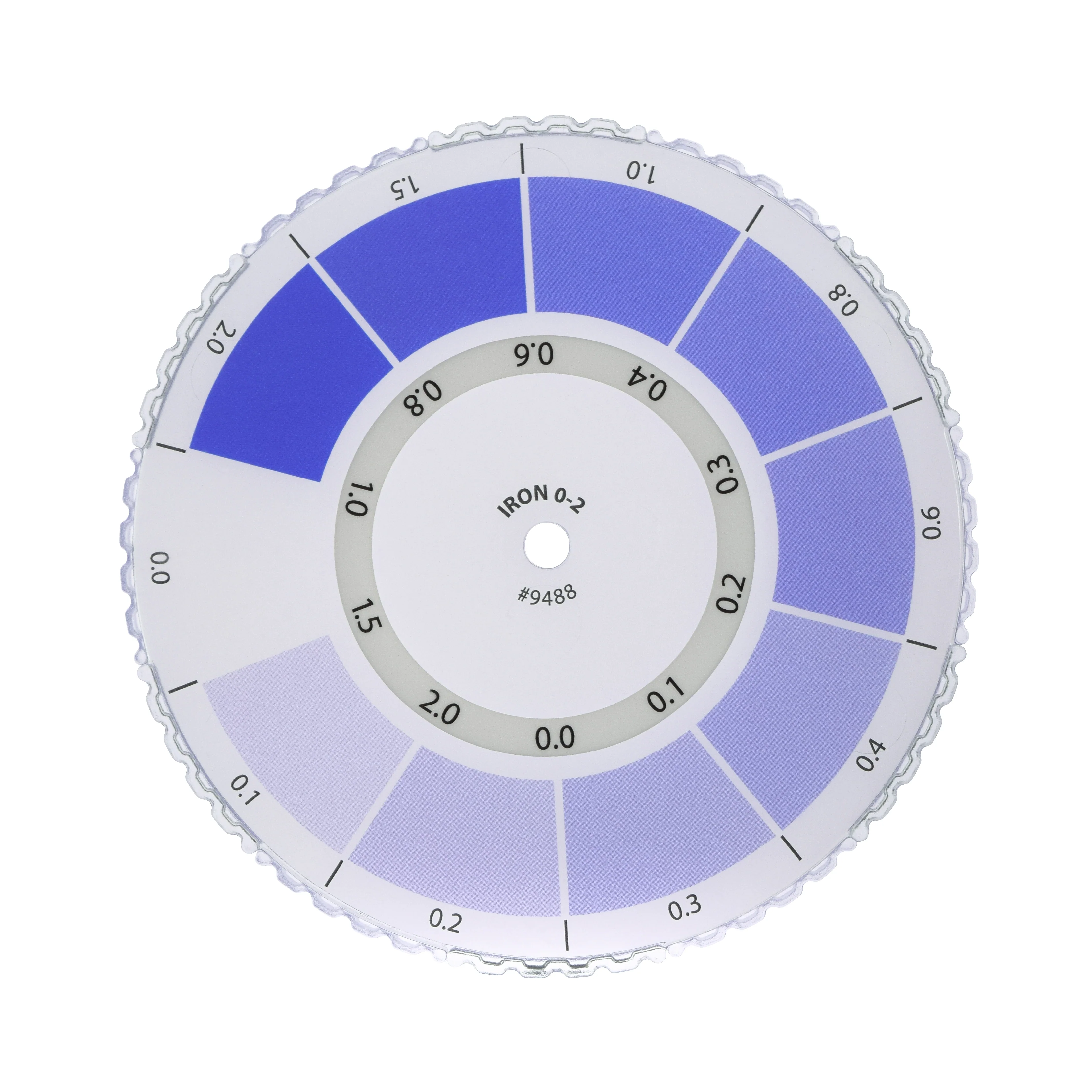 Color Wheel for Iron 0-2 ppm
