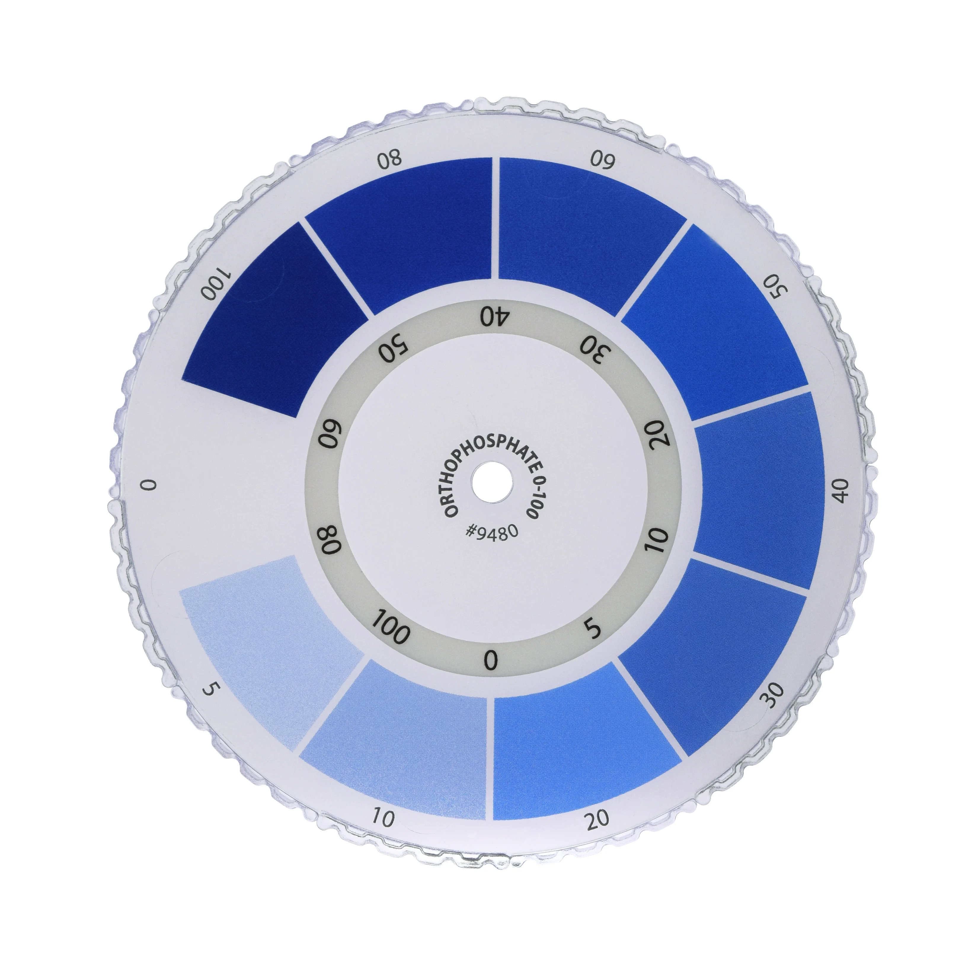 Color Wheel for Orthophosphate 0-100 ppm