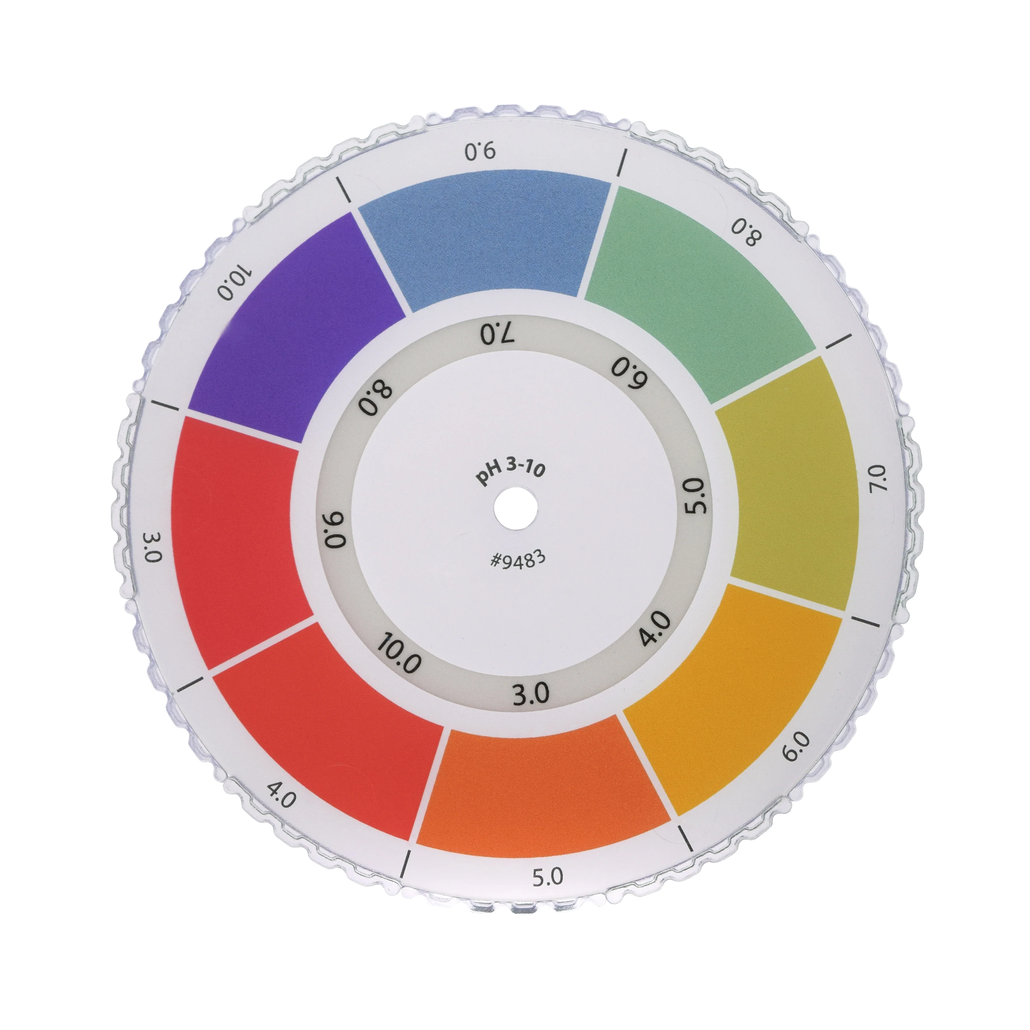 Color Wheel for pH 3-10 ppm