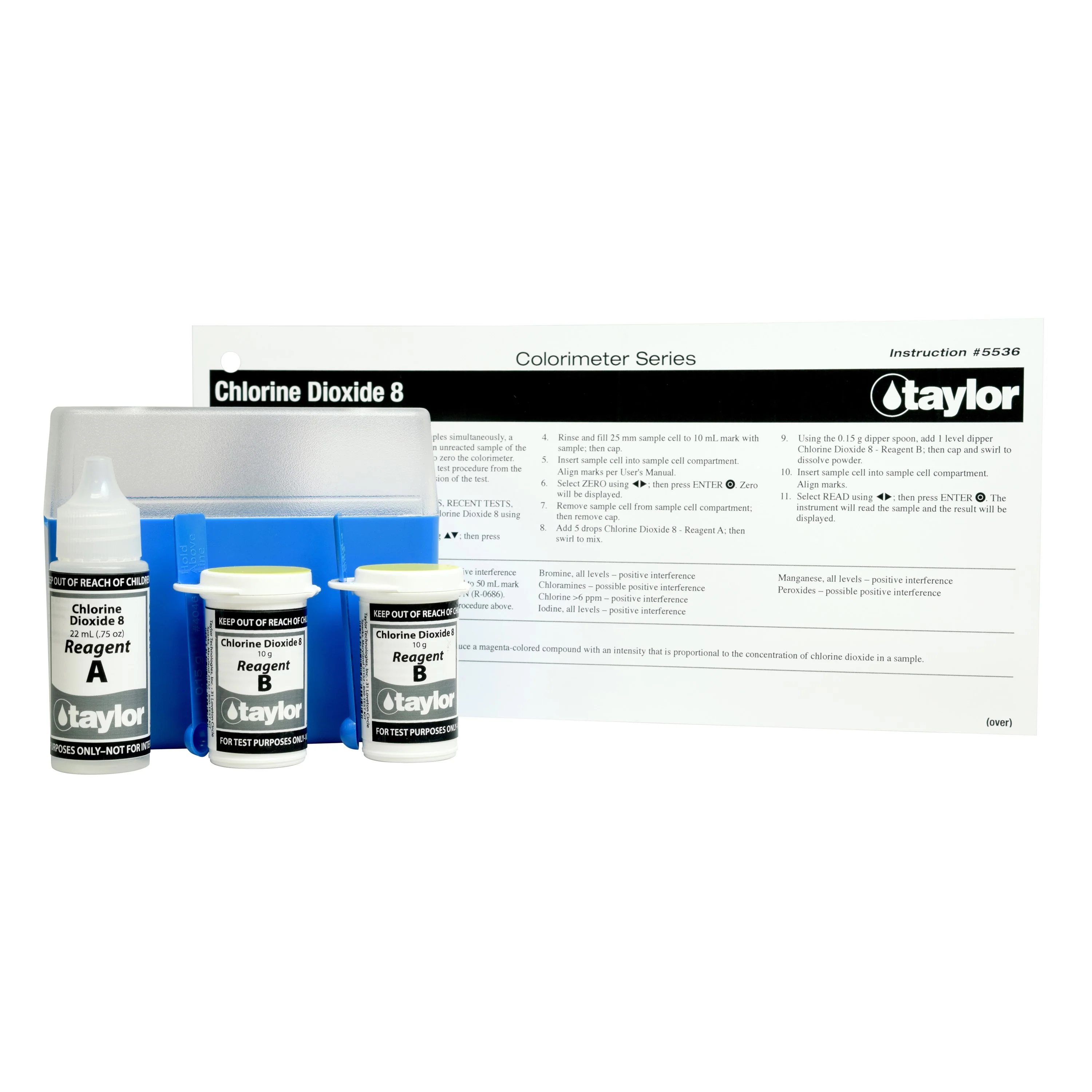 Colorimeter Reagent Pack, Chlorine Dioxide, DPD, 0-8.0 ppm