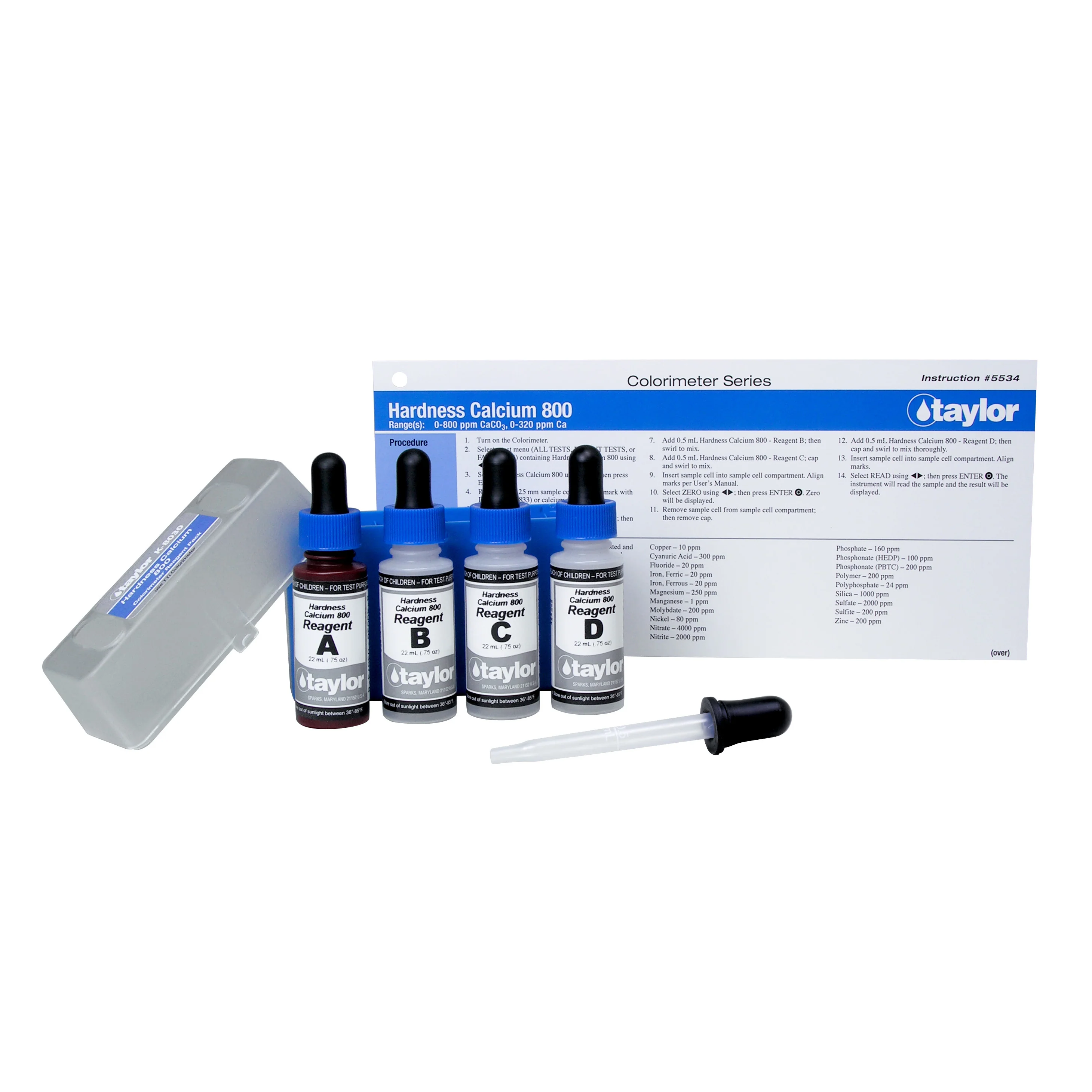 Colorimeter Reagent Pack, Hardness (calcium), Alizarin Red, 0-800 ppm