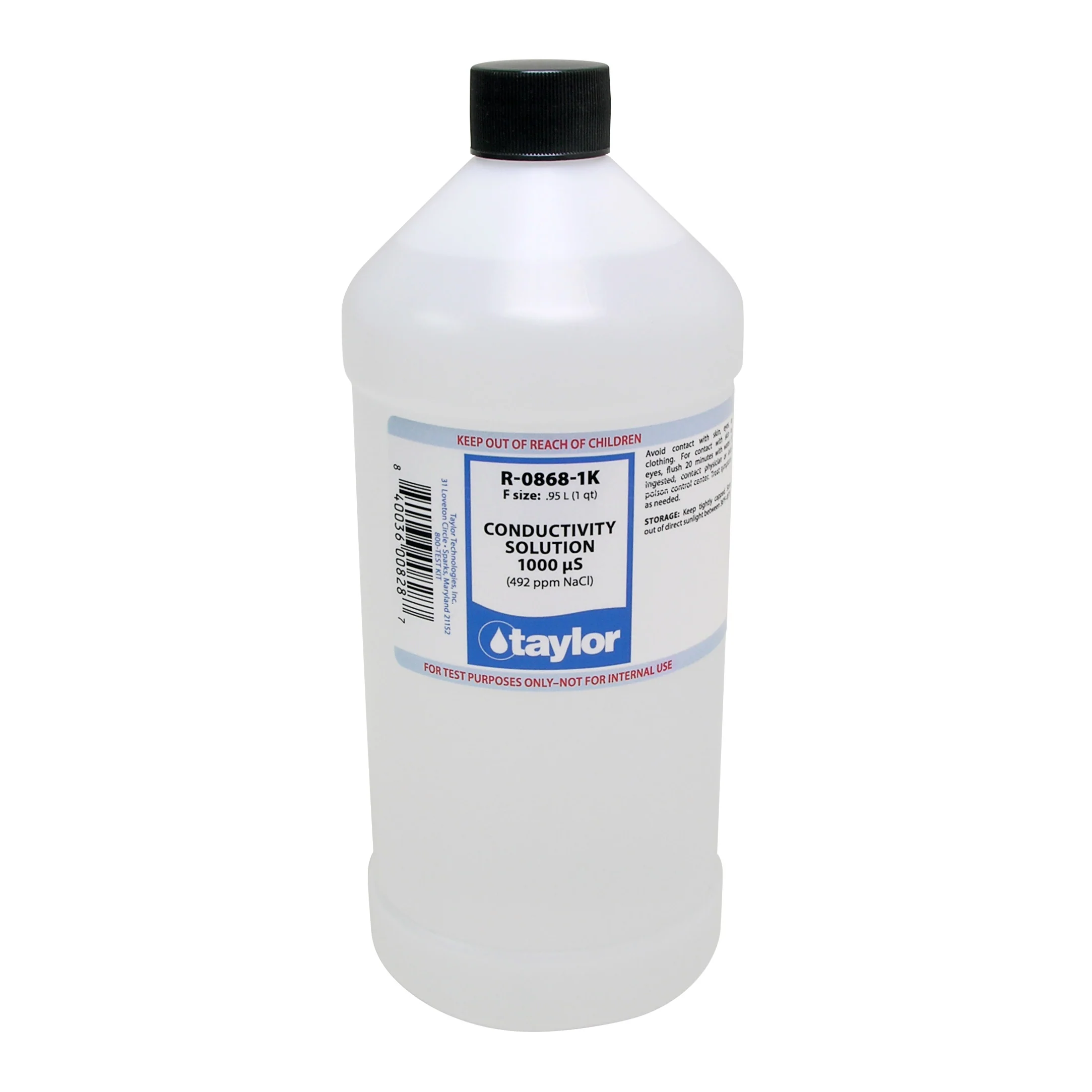 Conductivity Solution 1000 μS (492 ppm NaCl), 32 oz