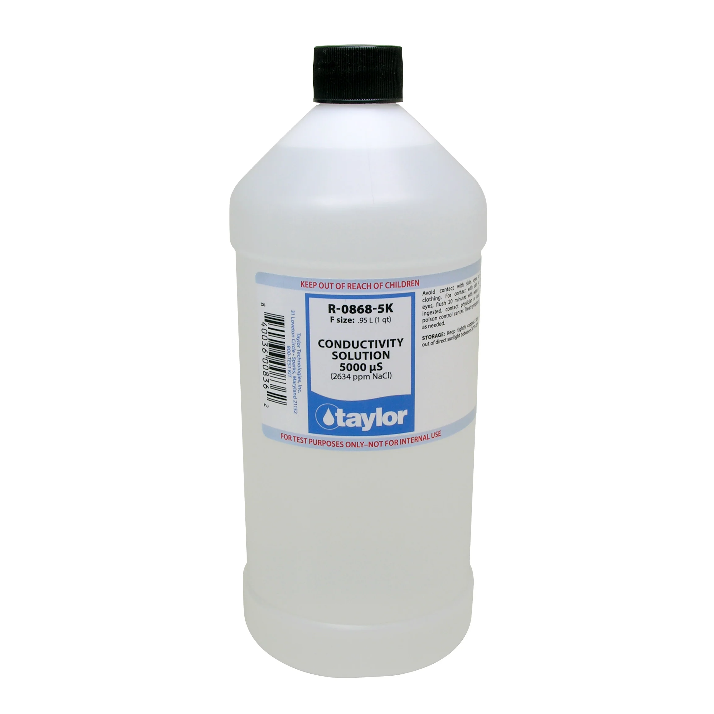 Conductivity Solution 5000 μS (2634 ppm NaCl), 32 oz