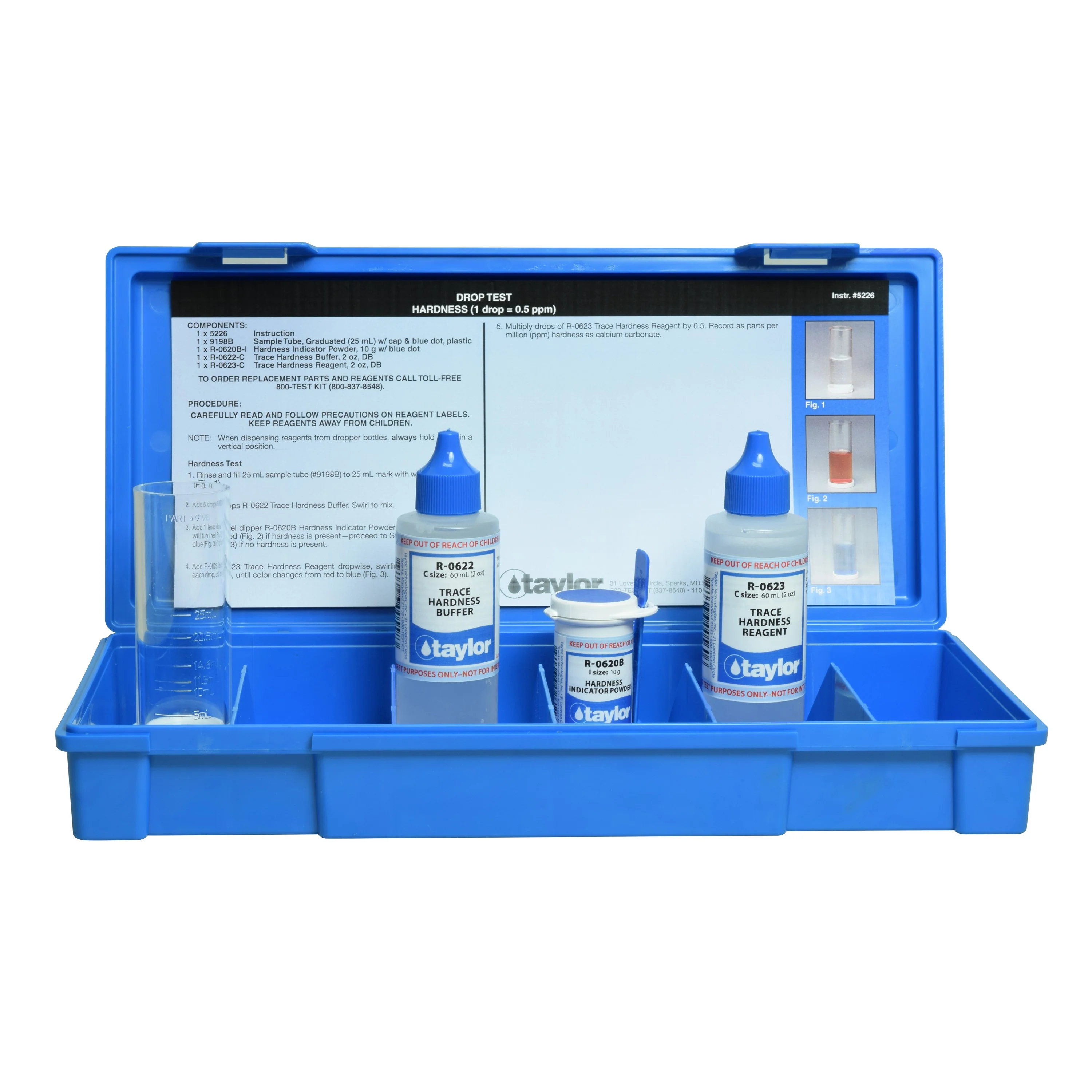 Drop Test, Hardness (total), EDTA, 1 drop = 0.5 ppm