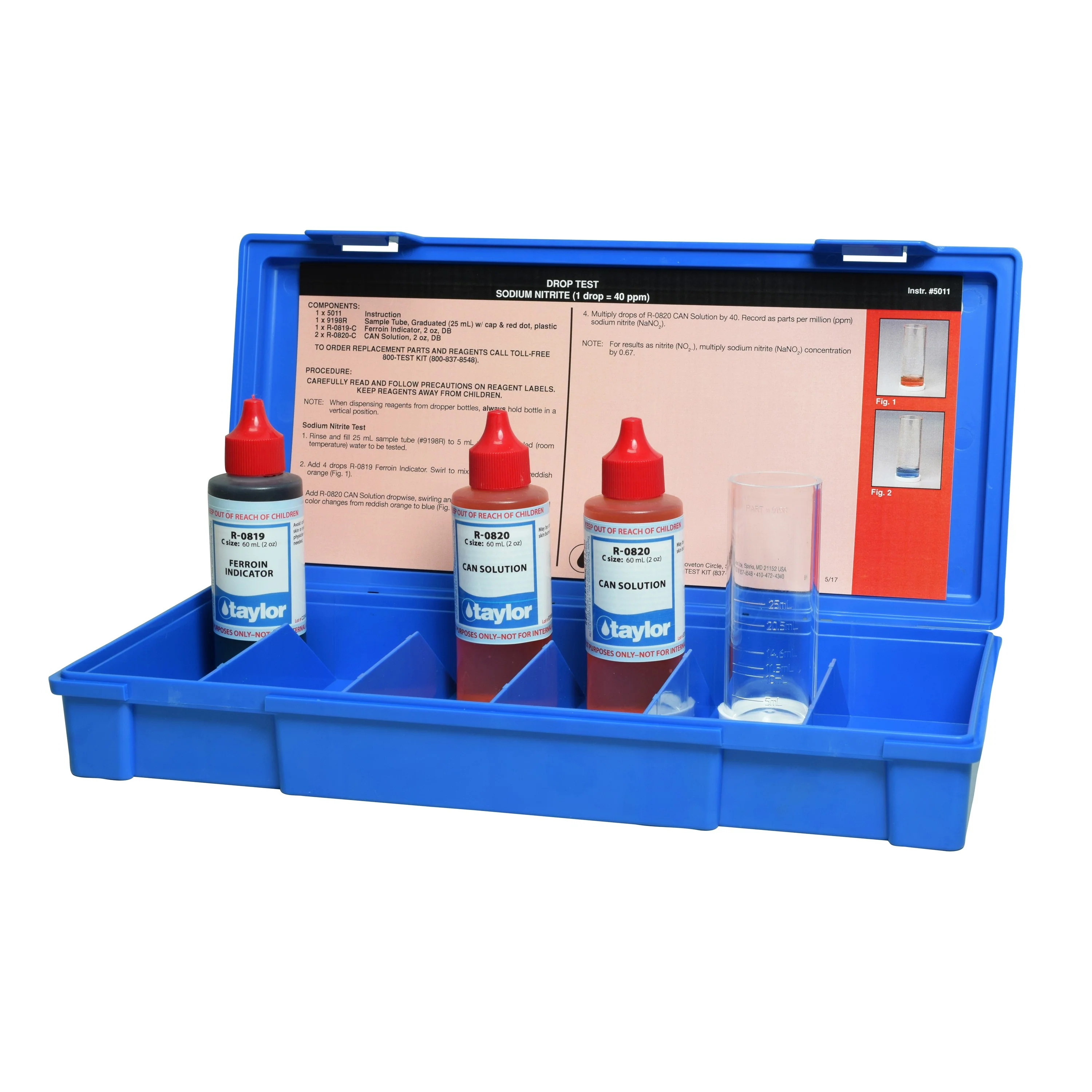 Drop Test Kit for Nitrite (Sodium Nitrite)