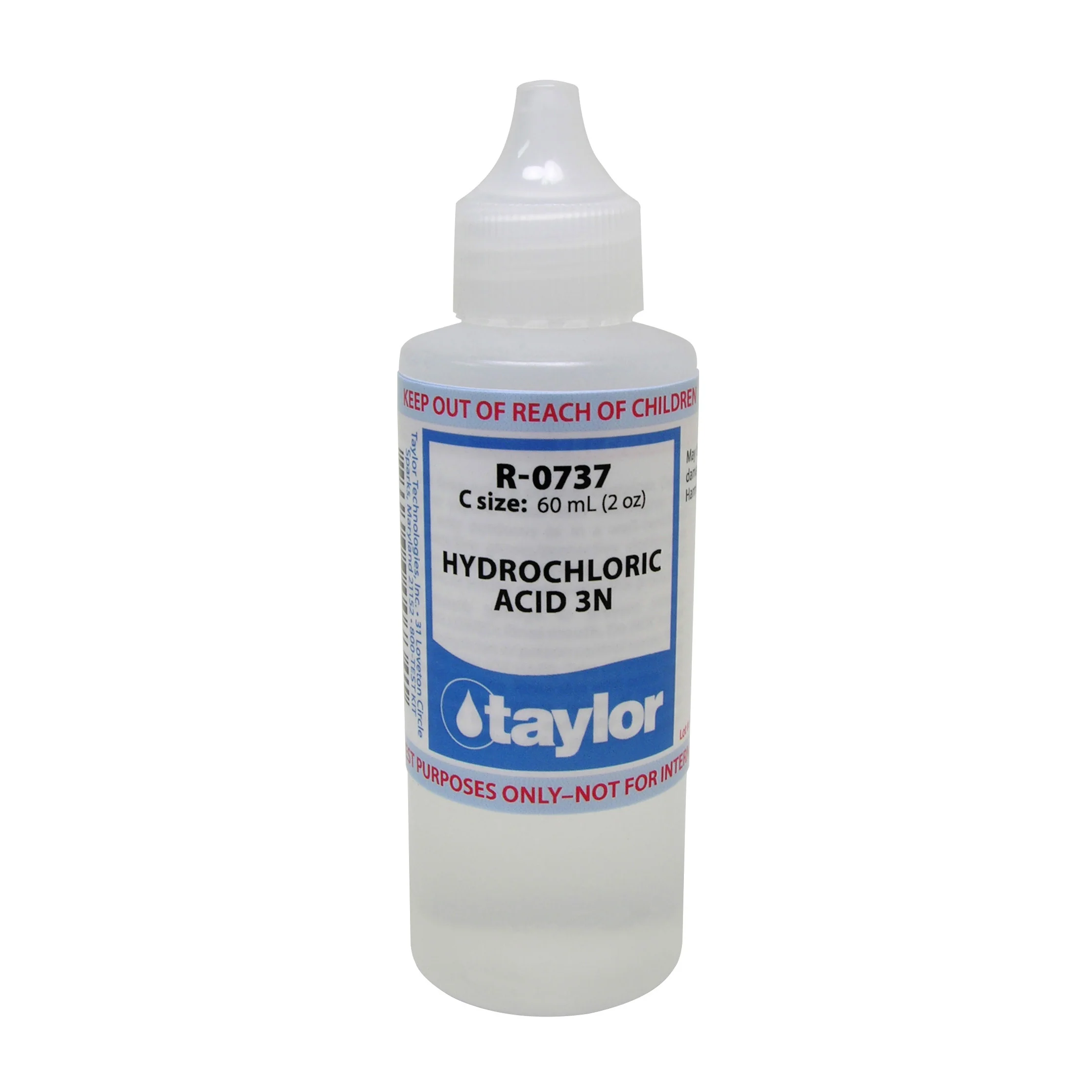 Hydrochloric Acid 3N, 2 oz, Dropper Bottle