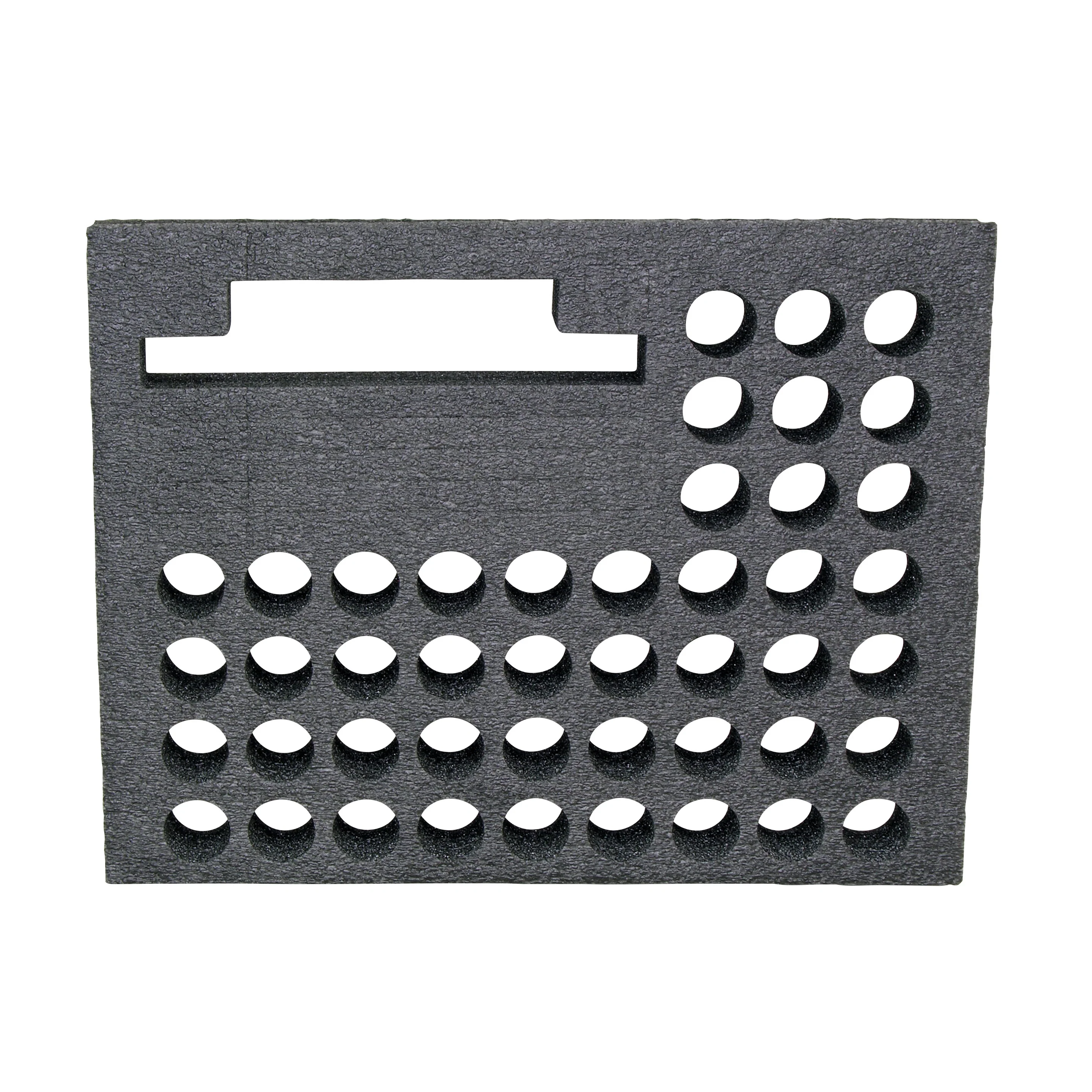 Insert (base), Deluxe Case, cut for 5 Slide comparators/45 2 oz bottles, foam (for 7007)