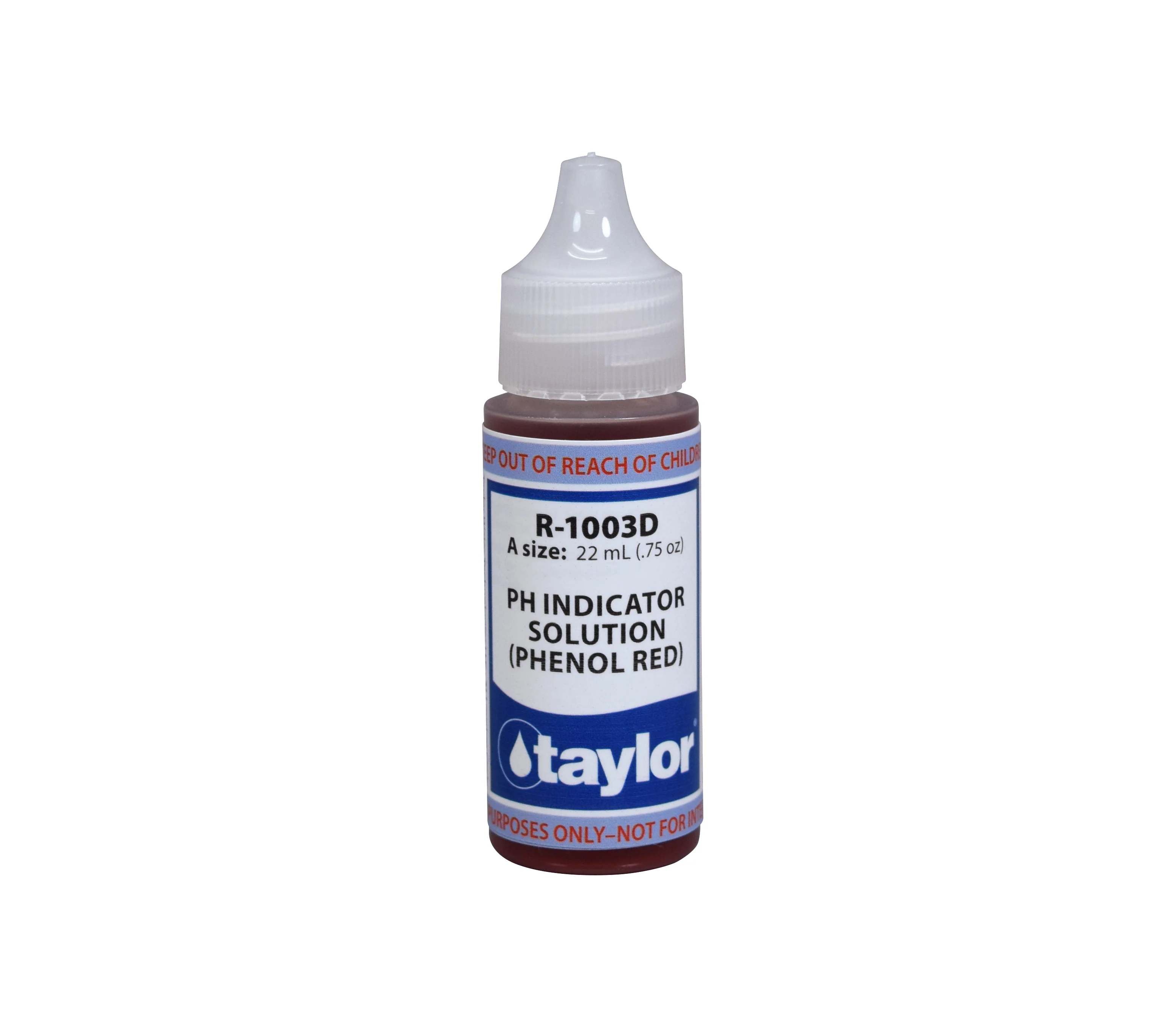 pH Indicator Solution (for Color Wheel comparators), Phenol Red, .75 oz