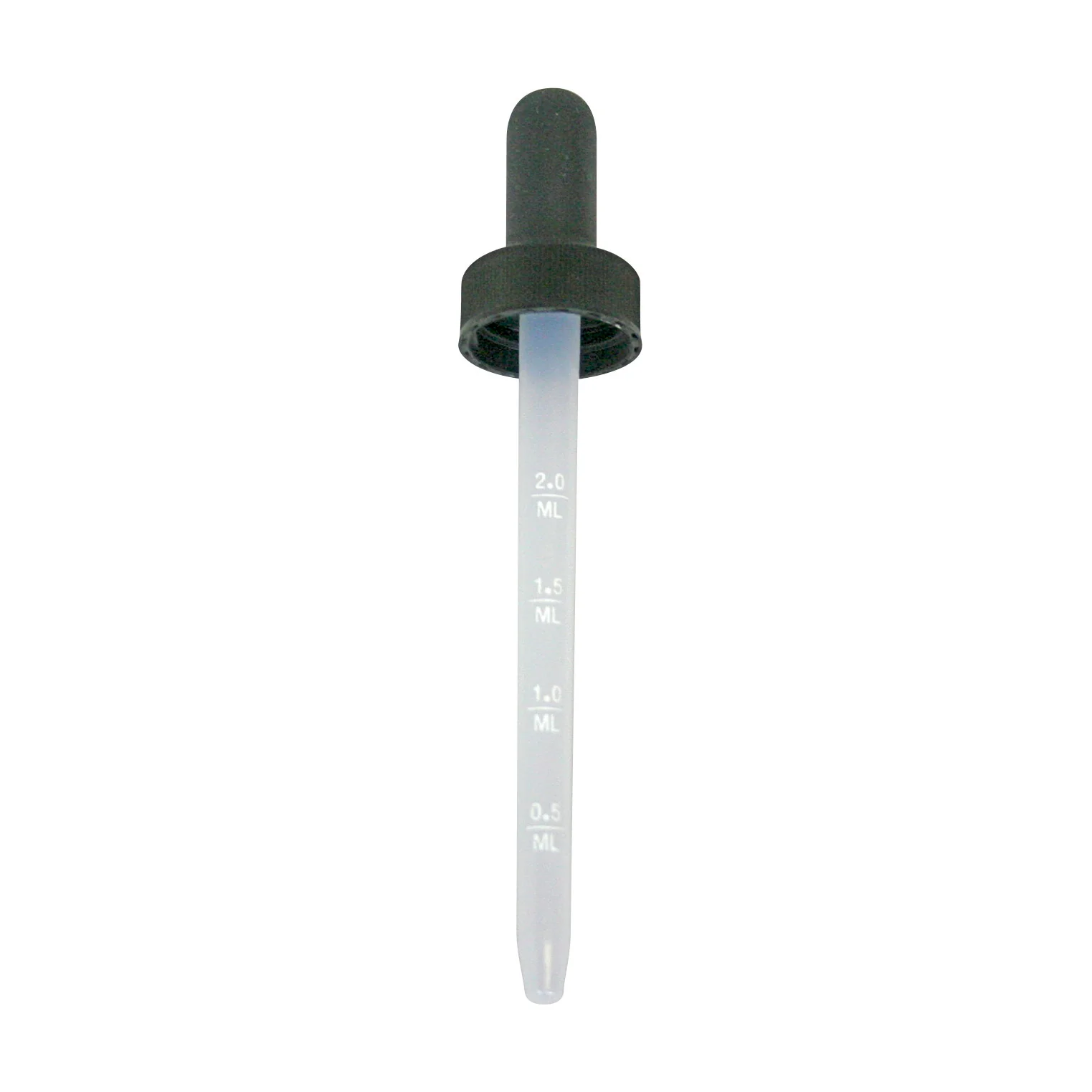 Pipet (eye dropper), Graduated (2 mL w/ 0.5 mL div) w/ cap, plastic