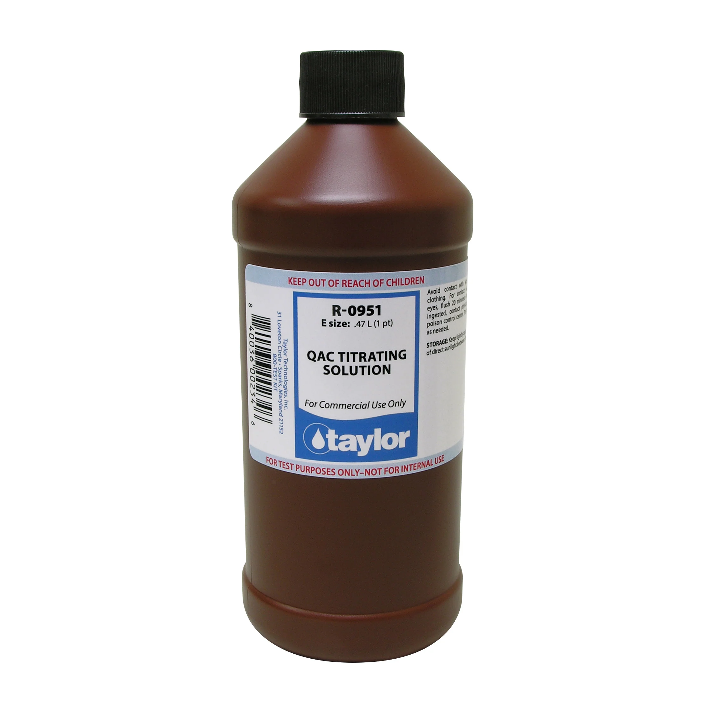 QAC Titrating Solution (lo range), 16 oz