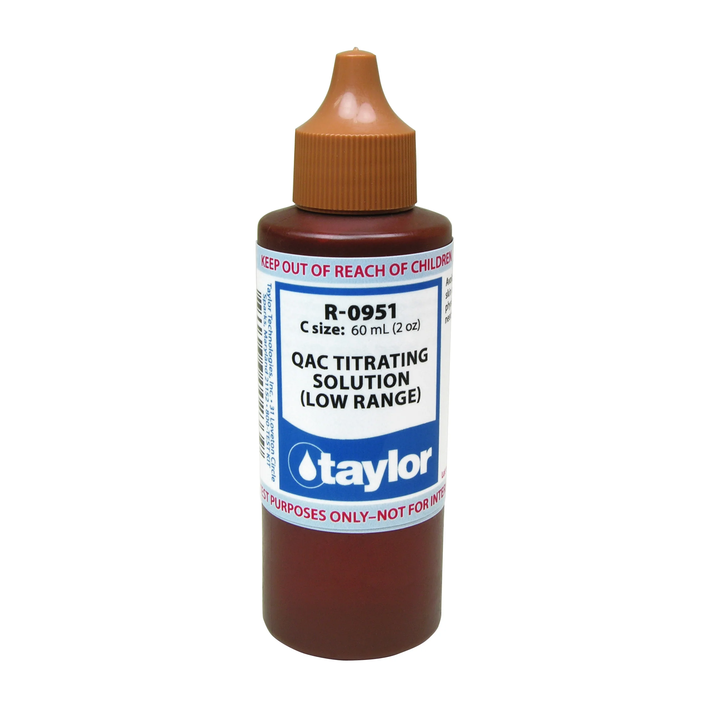 QAC Titrating Solution (lo range), 2 oz, Dropper Bottle