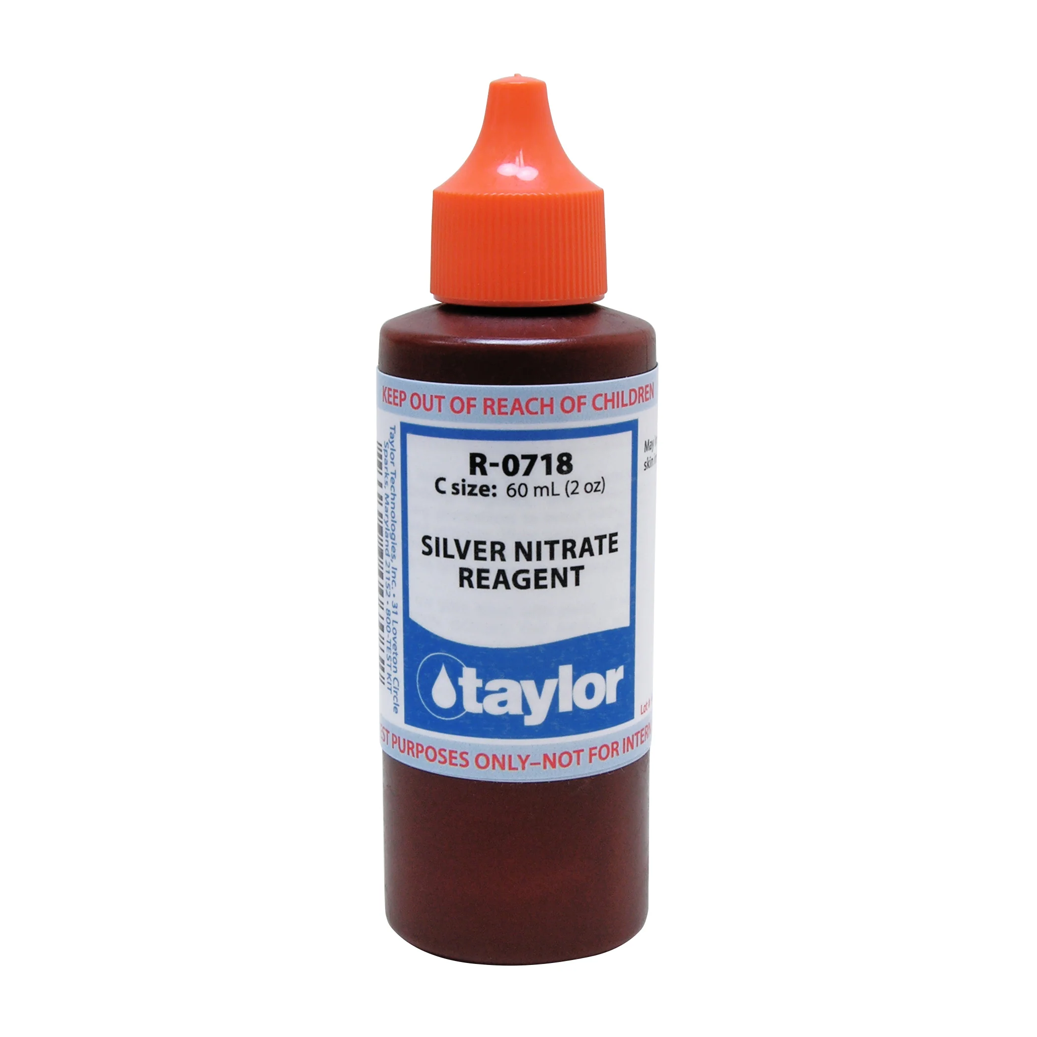 Silver Nitrate Reagent 2 oz, Dropper Bottle