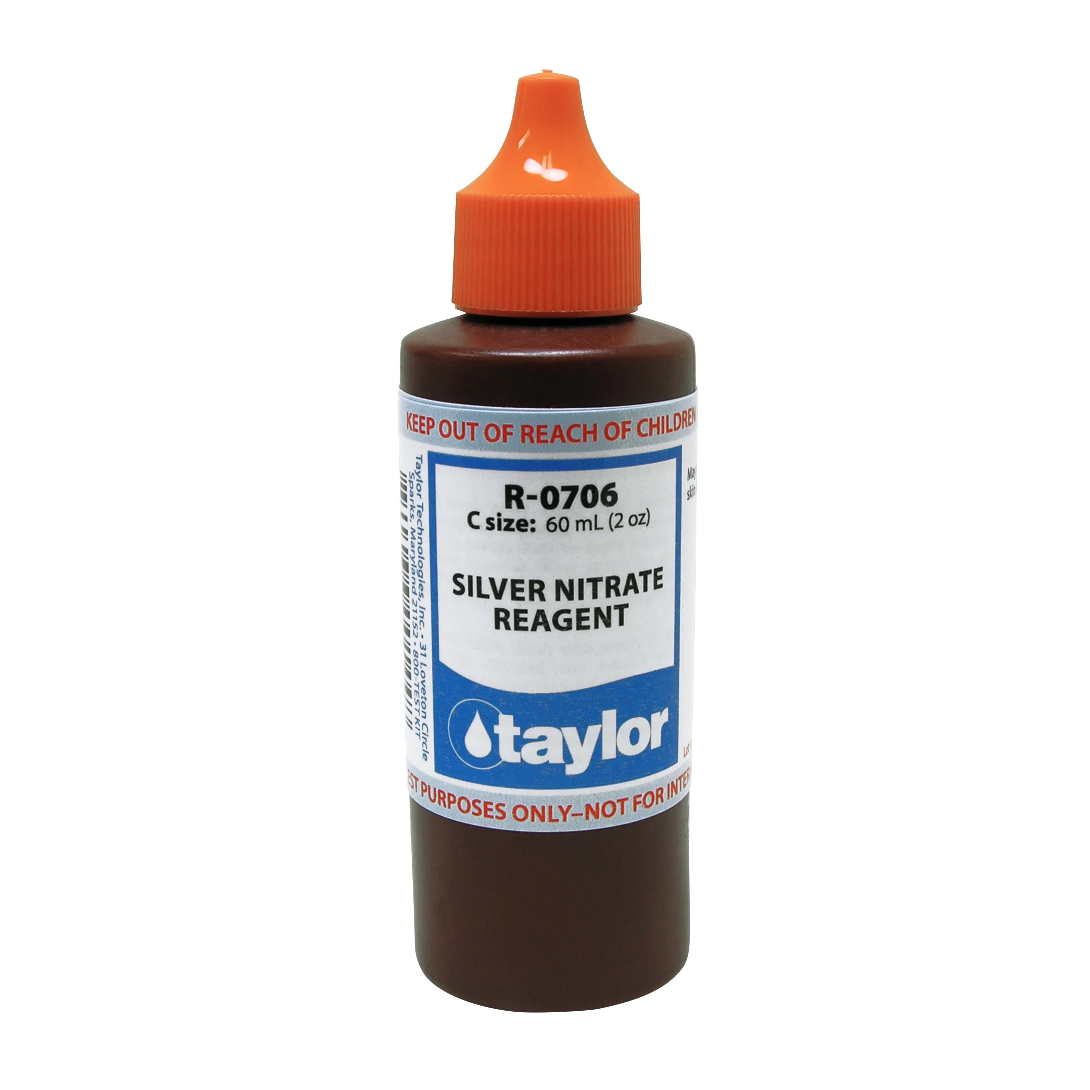 Silver Nitrate Reagent 2 oz, Dropper Bottle