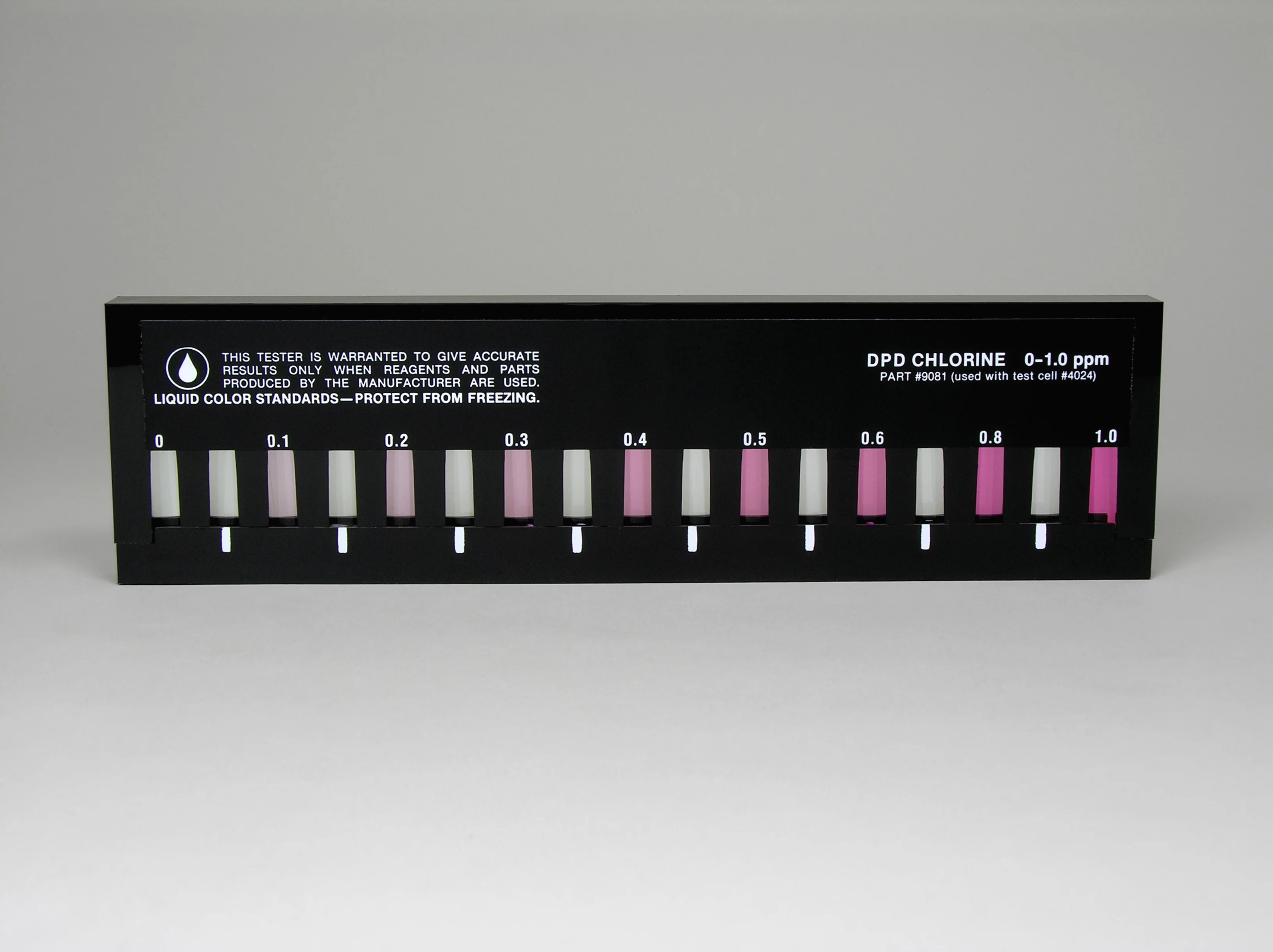 Slide Comparator, Chlorine (free/total), DPD, 0-1.0 ppm