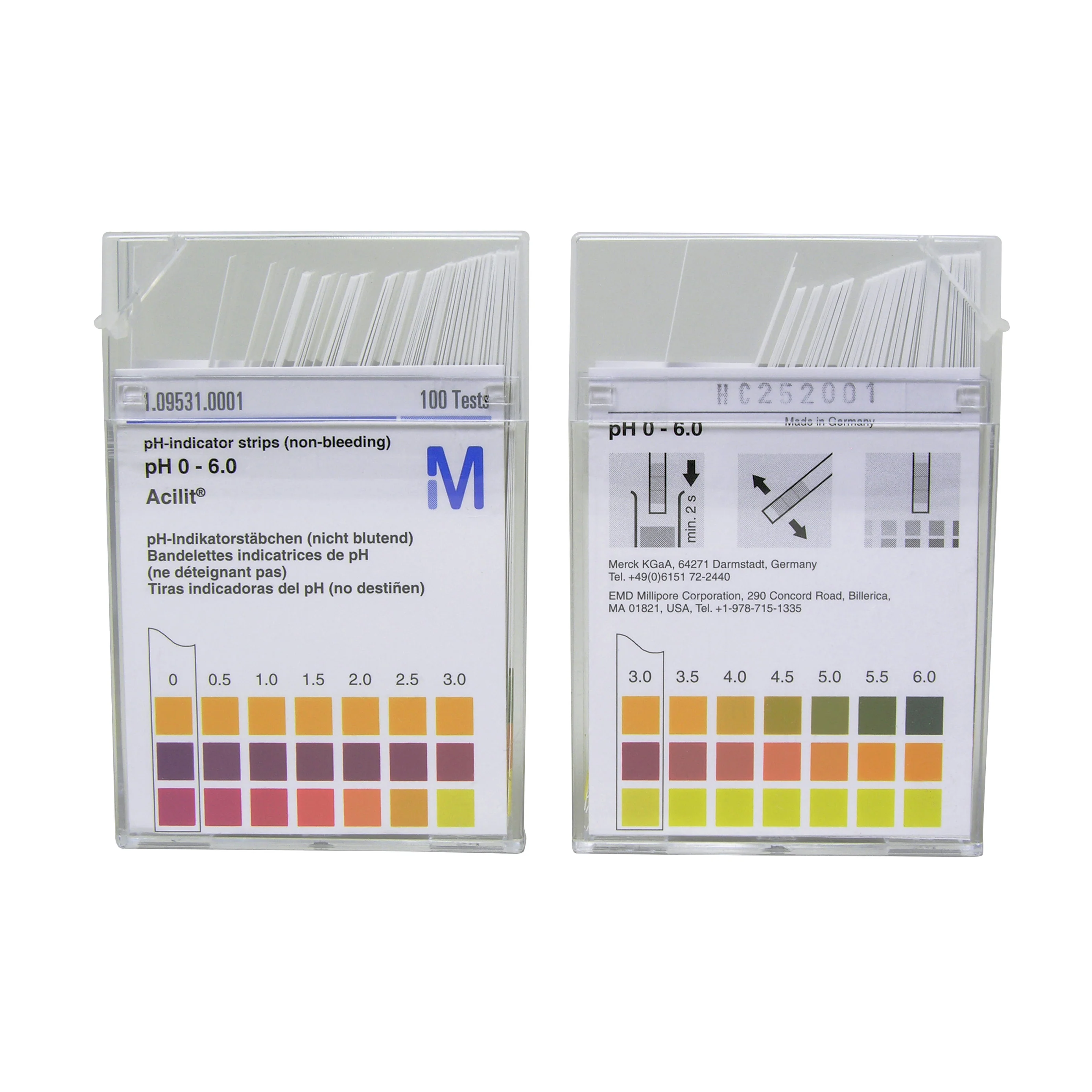 Test Paper, pH, 0-6, colorpHast®, 100 strips
