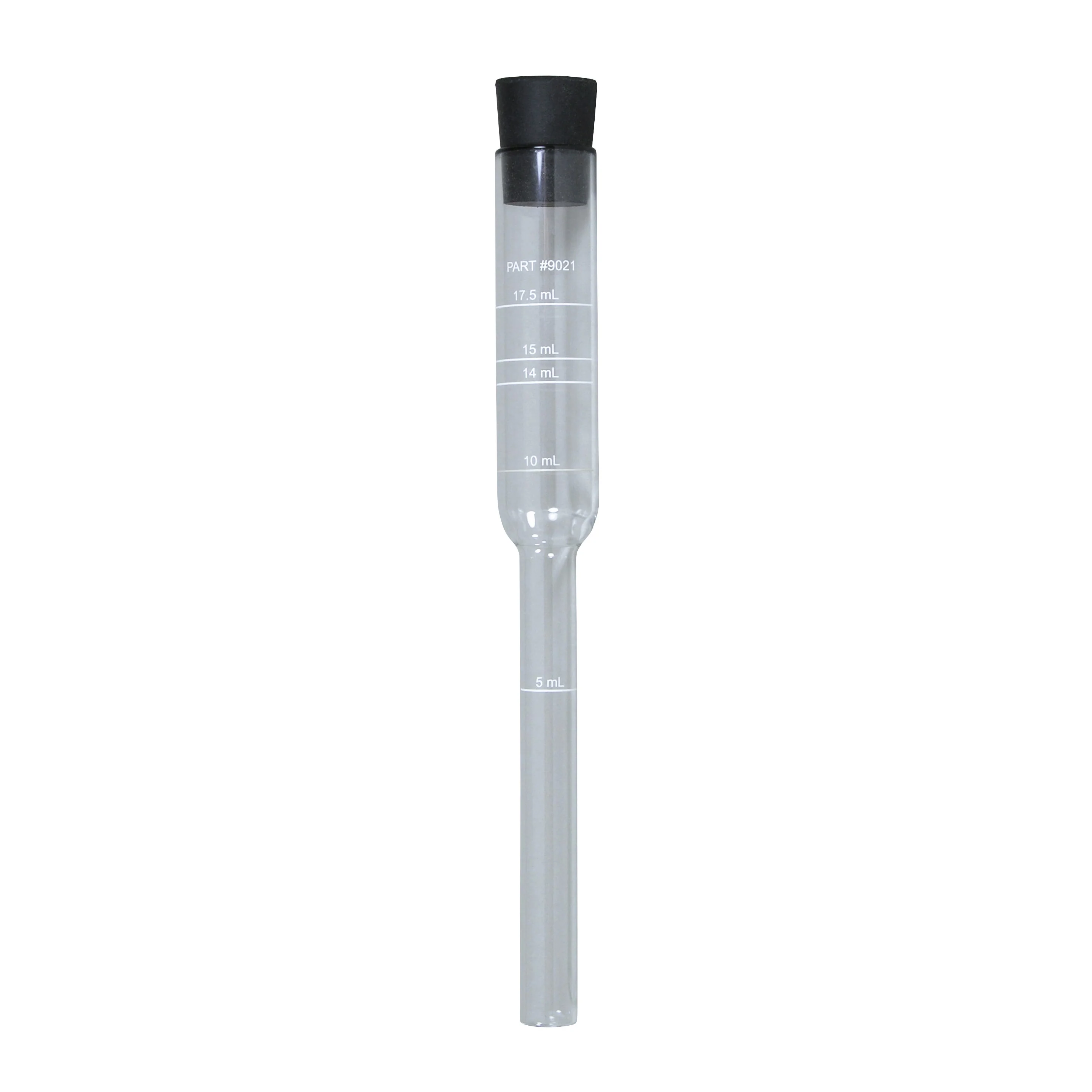 Test Tube, Mixing, Calibrated (5, 10, 14, 15, 17.5 mL) w/ stopper, glass