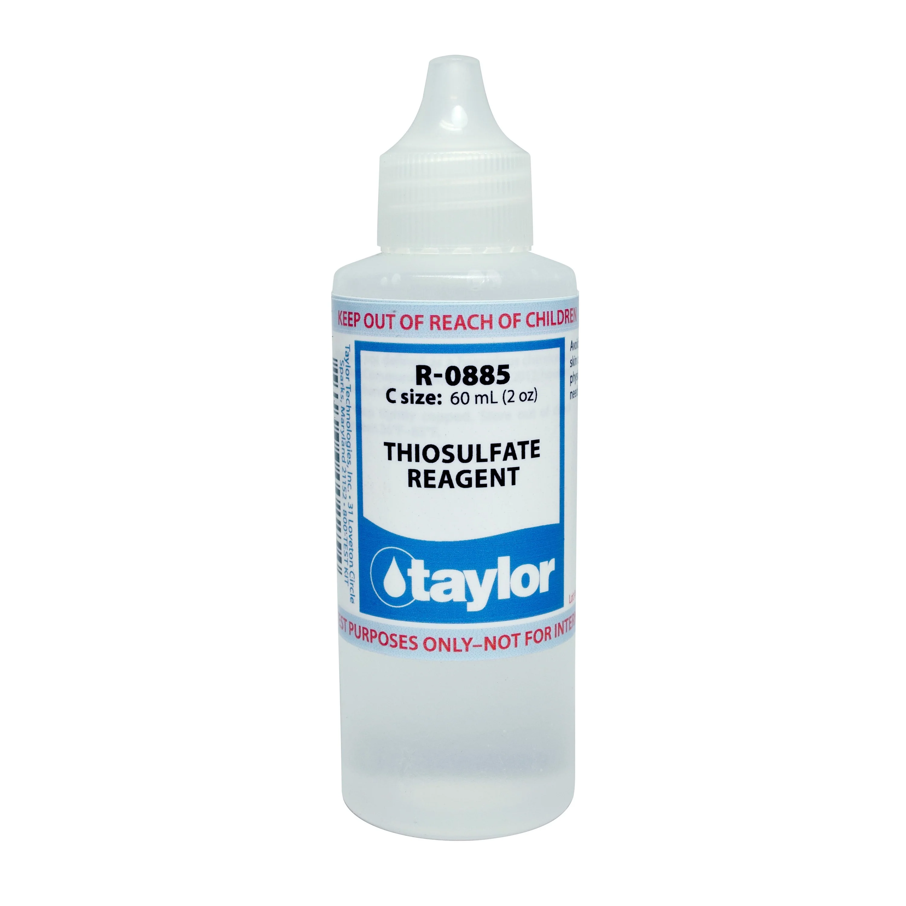 Thiosulfate Reagent (2 mL sample, 1 dr=0.5% H₂O₂; 1 mL sample, 1 dr=1% H₂O₂), 2 oz, Dropper Bottle