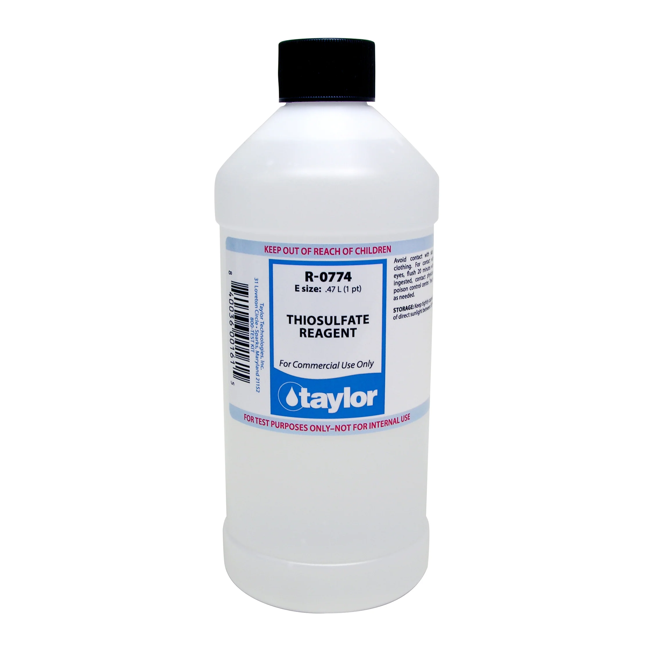 Thiosulfate Reagent (25 mL sample, 1 drop = 5 ppm H₂O₂), 16 oz